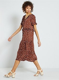 Robe longue volantée - Kiabi