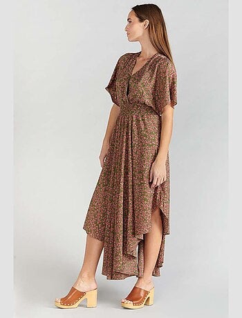 Robe longue YAKA droite 'Le Temps Des Cerises'