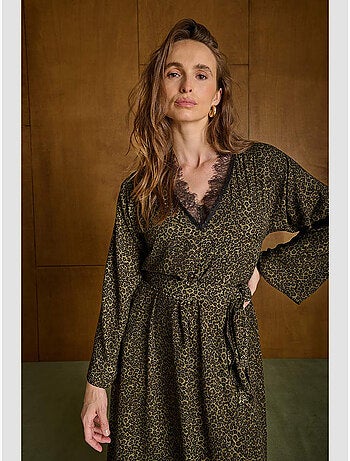 Robe longue yvette droite 'le temps des cerises'