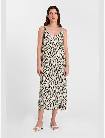 Robe longue ZEBRAKA droite 'Le Temps Des Cerises'
