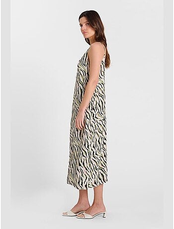 Robe longue ZEBRAKA droite 'Le Temps Des Cerises'