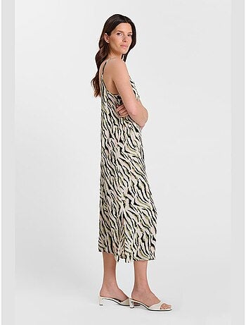 Robe longue ZEBRAKA droite 'Le Temps Des Cerises'