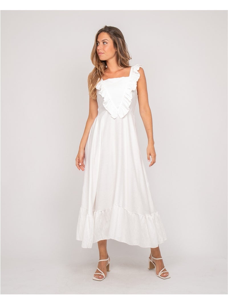 Robe longues à bretelles IPARME Blanc - Kiabi
