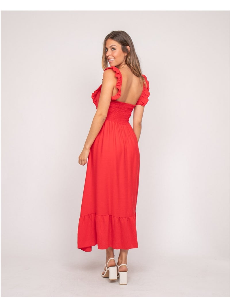Robe longues à bretelles IPARME Rouge - Kiabi