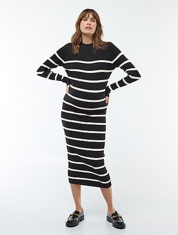 Robe longues côtelée de maternité
