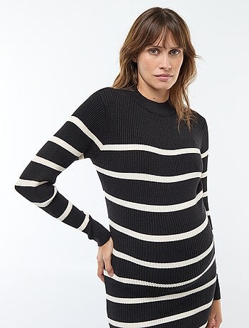 Robe longues côtelée de maternité