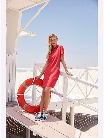 Robe Longueur Au-dessus Du Genou, Style Polo - Taille Standard - helline