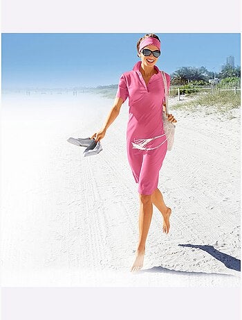 Robe Longueur Au-dessus Du Genou, Style Polo - Taille Standard - helline