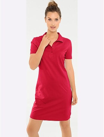 Robe Longueur Au-dessus Du Genou, Style Polo - Taille Standard - Helline
