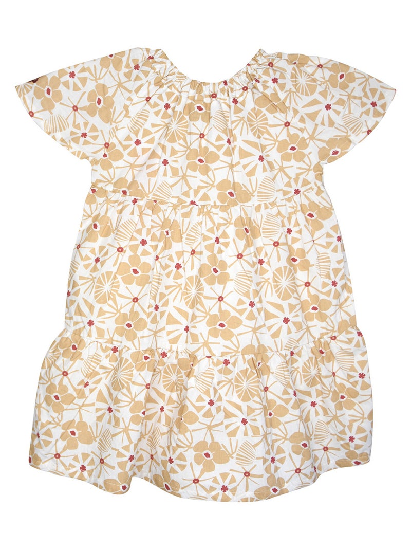 ROBE LORETA VOILE MANCHES COURTES ENFANT Blanc - Kiabi