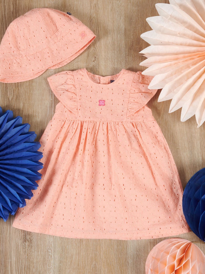 ROBE LOUISE VOILE MANCHES COURTES BEBE Orange - Kiabi
