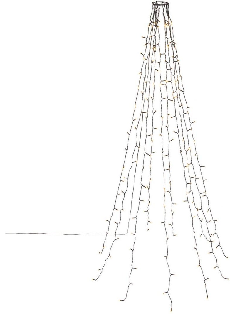 Robe lumineuse d'extérieur 165 cm 170 led blanc chaud fil vert 13 fonctions sur secteur Blanc chaud - Kiabi