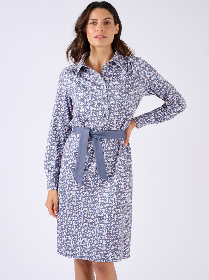 Robe maille chaude - Damart Bleu - Kiabi