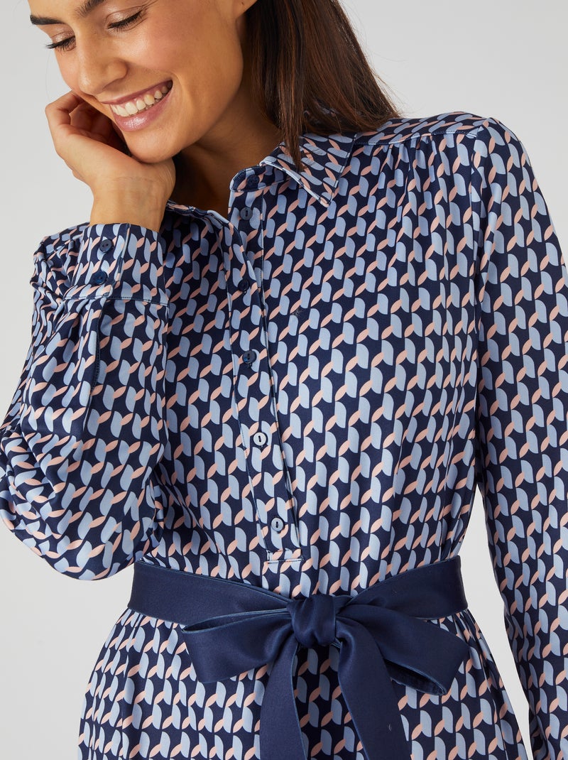 Robe maille chaude - Damart Bleu marine - Kiabi