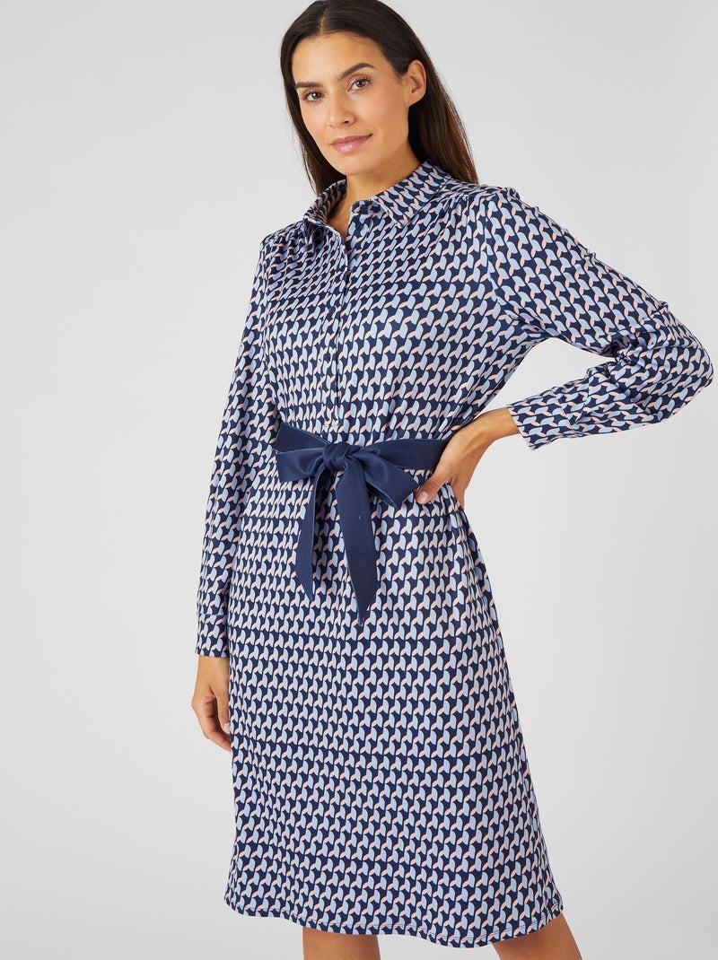 Robe maille chaude - Damart Bleu marine - Kiabi