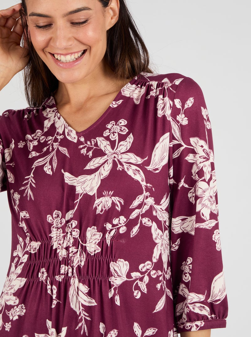 Robe maille chaude - Damart Bordeaux - Kiabi