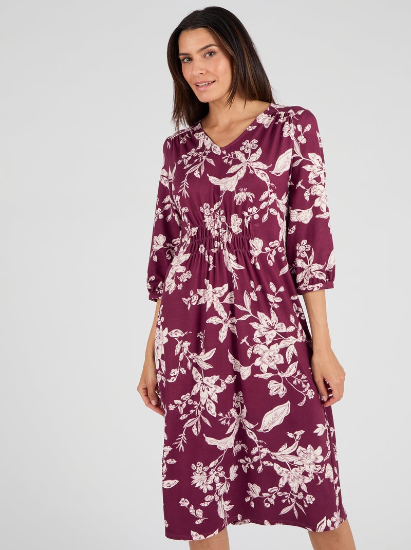 Robe maille chaude - Damart Bordeaux - Kiabi
