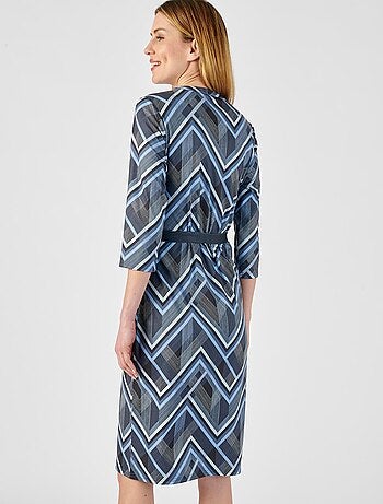 Robe maille chaude imprimé graphique - Damart
