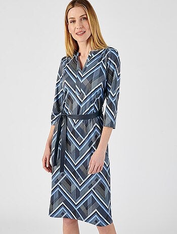 Robe maille chaude imprimé graphique - Damart