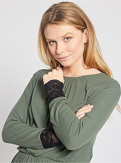 Robe maille côtelée - Kiabi