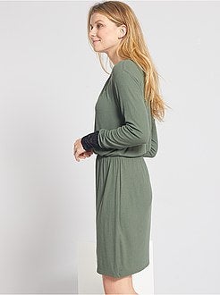 Robe maille côtelée - Kiabi