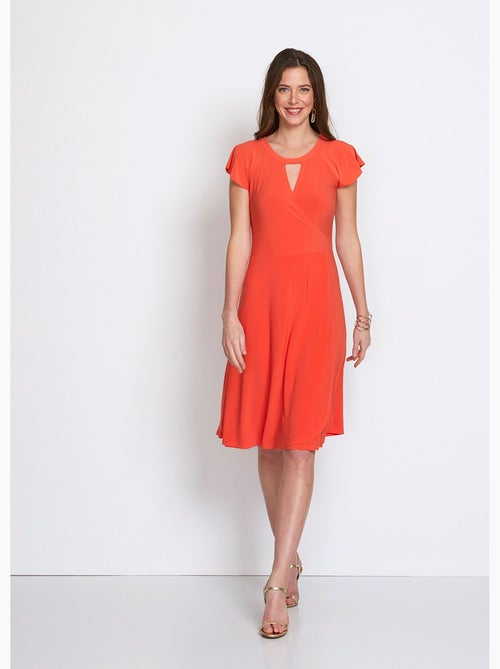 Robe maille courte effet cache-coeur - Afibel - Kiabi