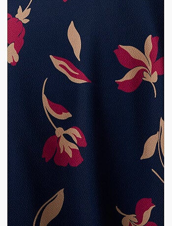 Robe maille crêpe effet cache-coeur - damart