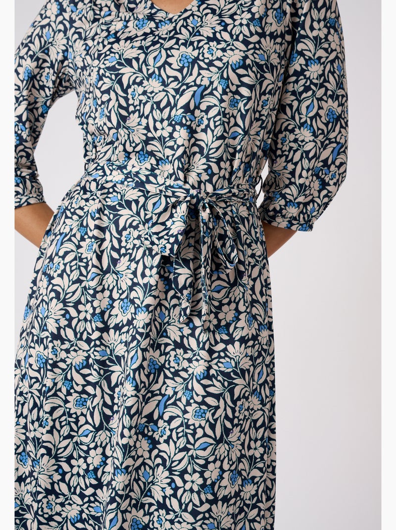 Robe maille crêpe stretch - Damart Bleu - Kiabi