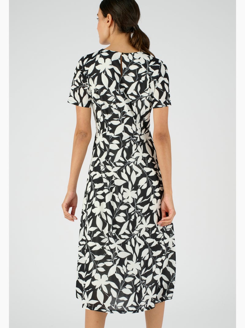 Robe maille crêpe stretch - Damart Noir - Kiabi