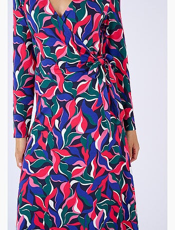 Robe maille effet cache-coeur viscose stretch - Damart