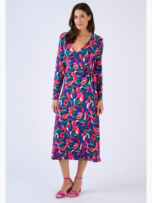 Robe maille effet cache-coeur viscose stretch - Damart - Kiabi
