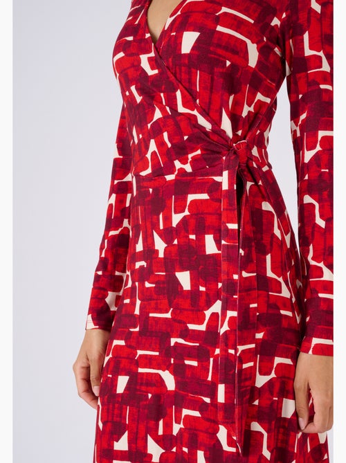 Robe maille effet cache-coeur viscose stretch - Damart - Kiabi