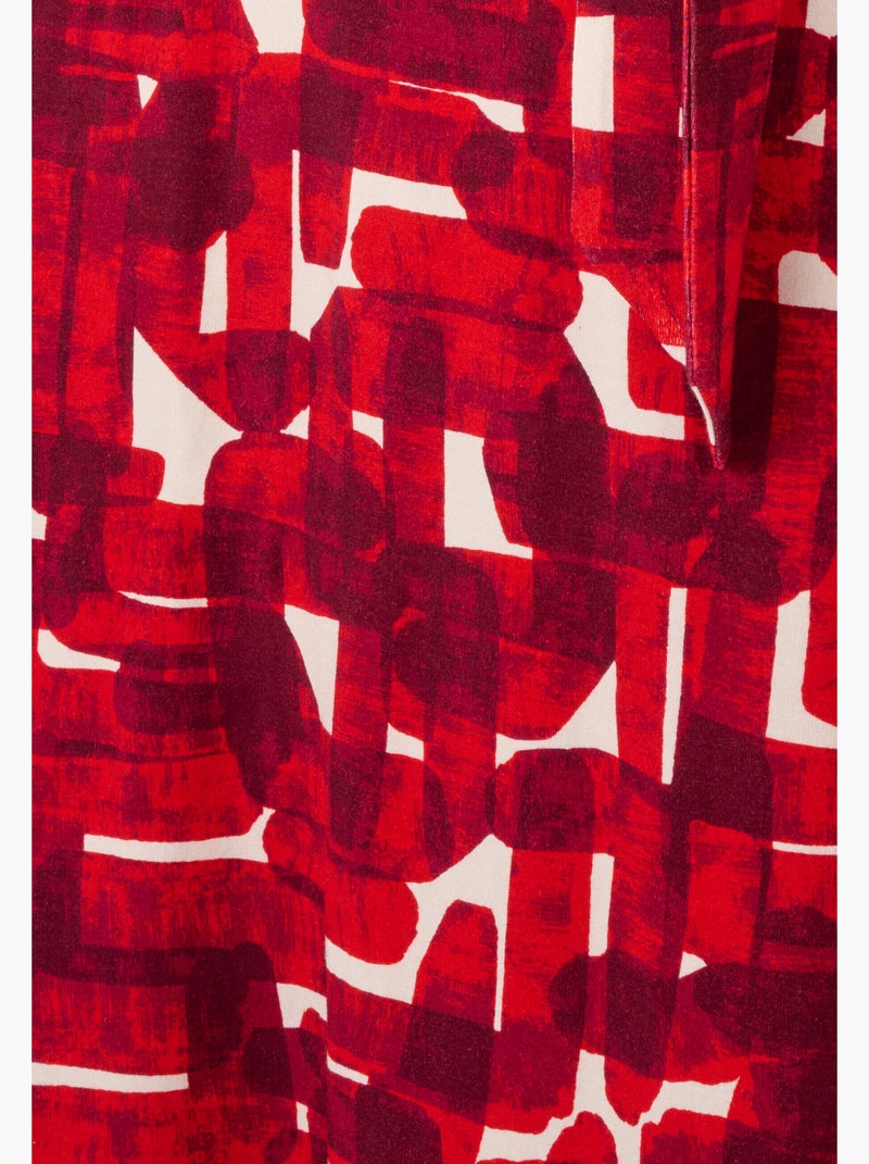 Robe maille effet cache-coeur viscose stretch - Damart Rouge - Kiabi