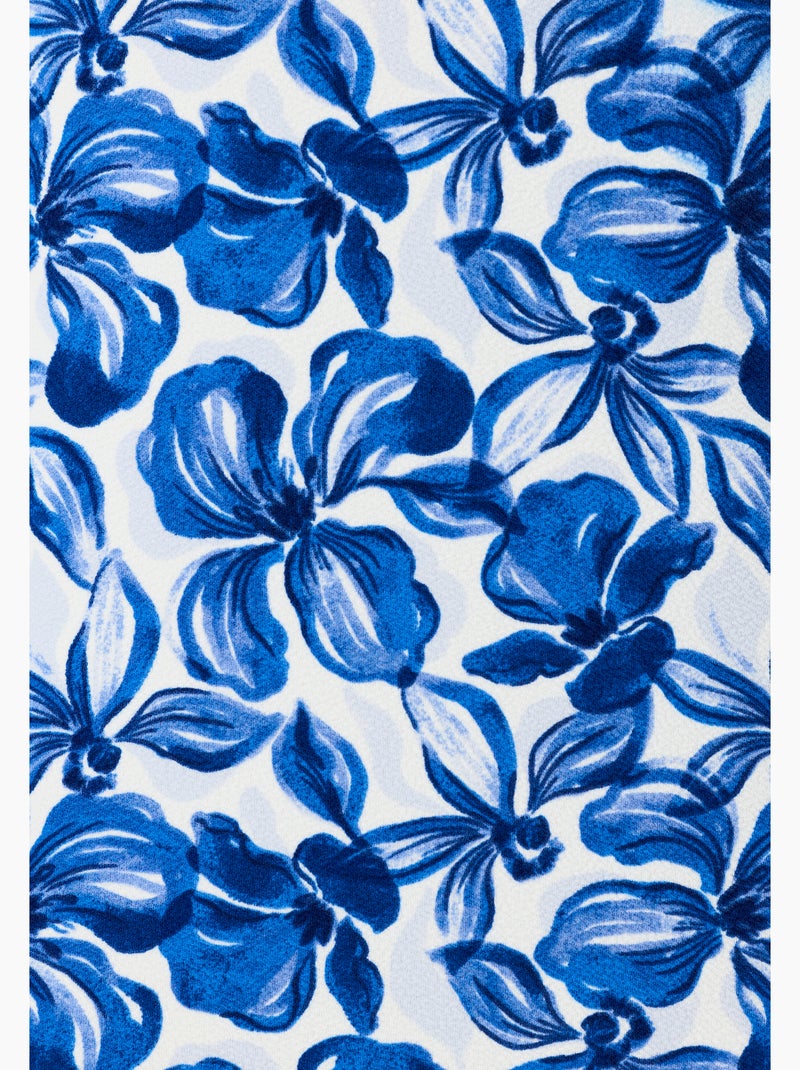 Robe maille gaufrée - Damart Bleu - Kiabi