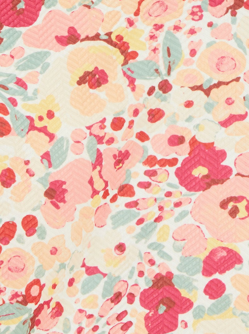 Robe maille gaufrée - Damart Rose - Kiabi