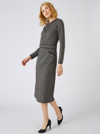 Robe maille jacquard détails unis - Damart