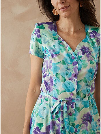 Robe maille manches courtes