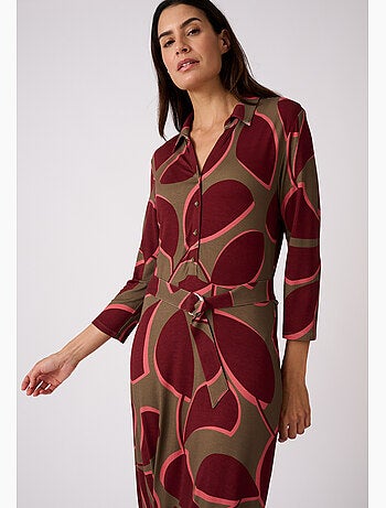 Robe maille stretch évasée - Damart