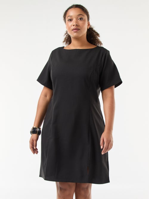 Robe manche courte 'Vero Moda' unie - Kiabi