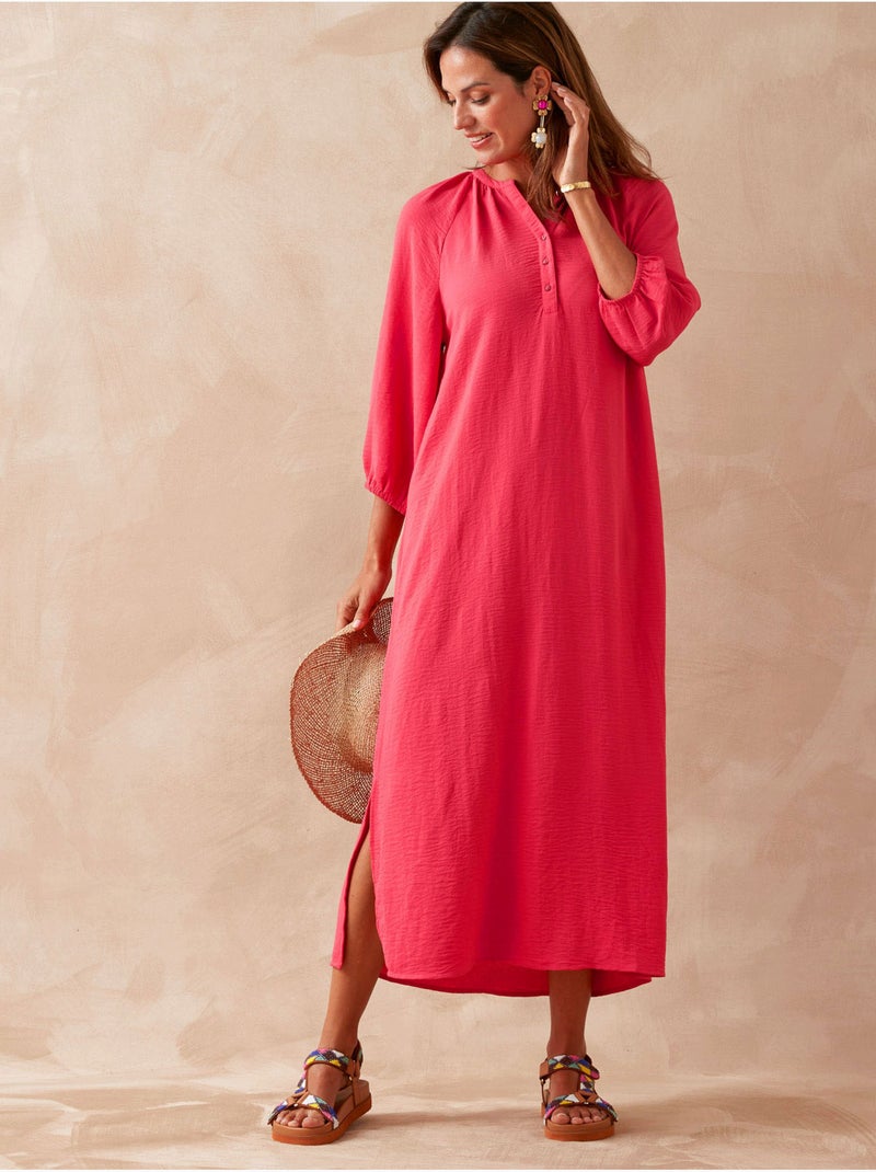 Robe manches 3/4 coupe ample - DAXON Rose - Kiabi