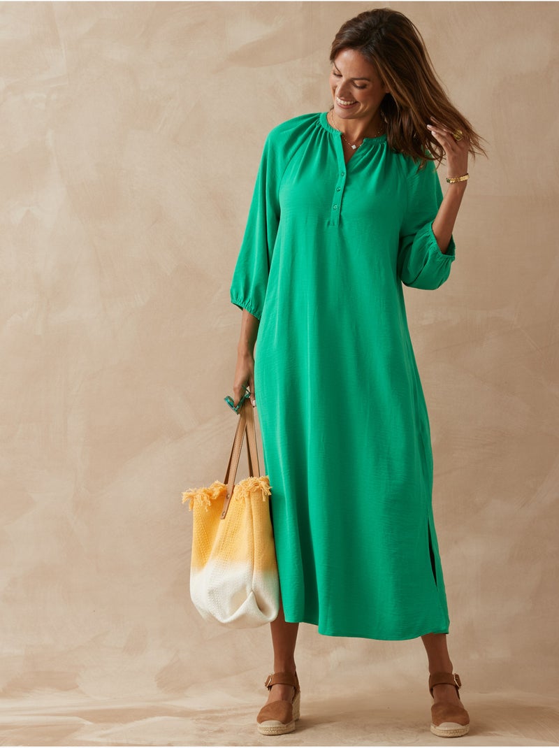 Robe manches 3/4 coupe ample - DAXON Vert - Kiabi