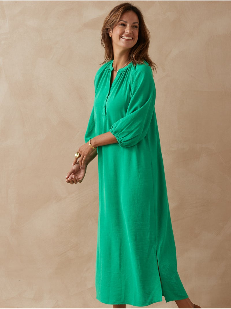 Robe manches 3/4 coupe ample - DAXON Vert - Kiabi