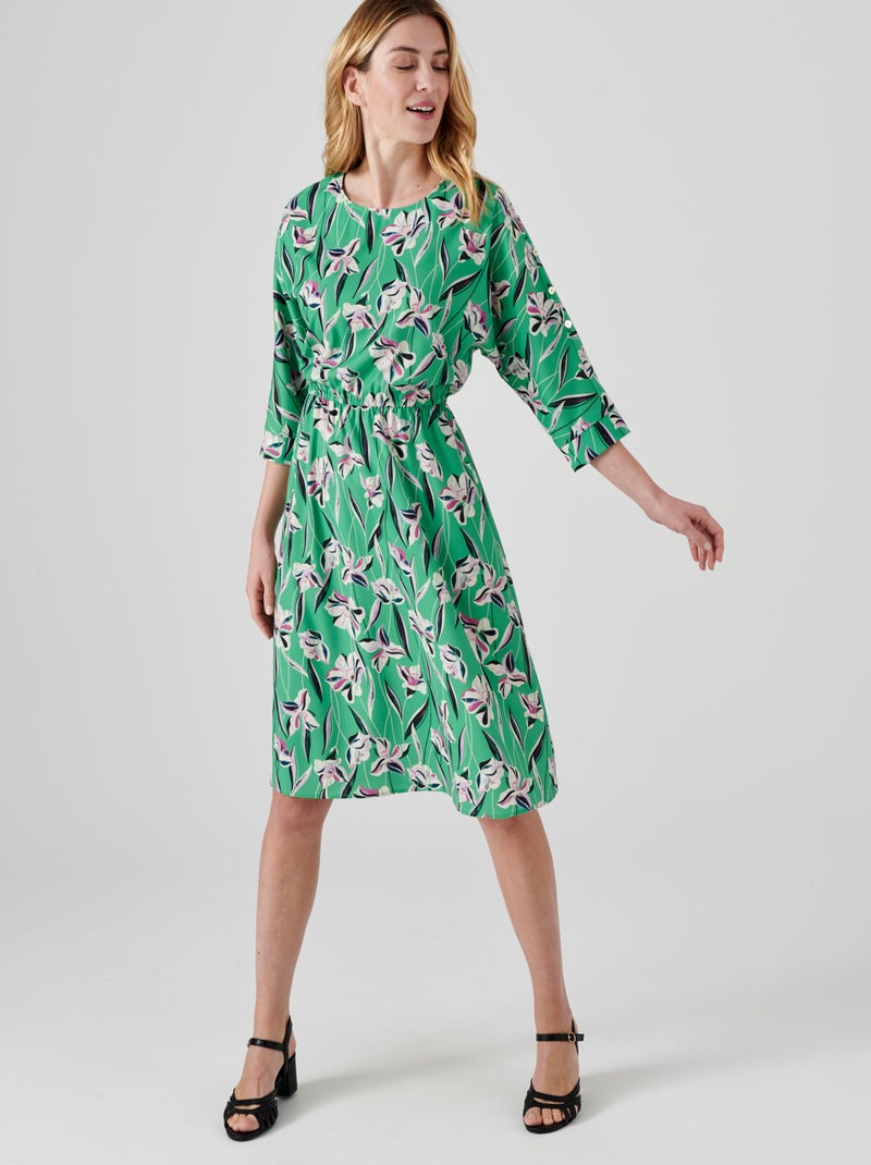 Robe manches chauve-souris - Damart Vert - Kiabi