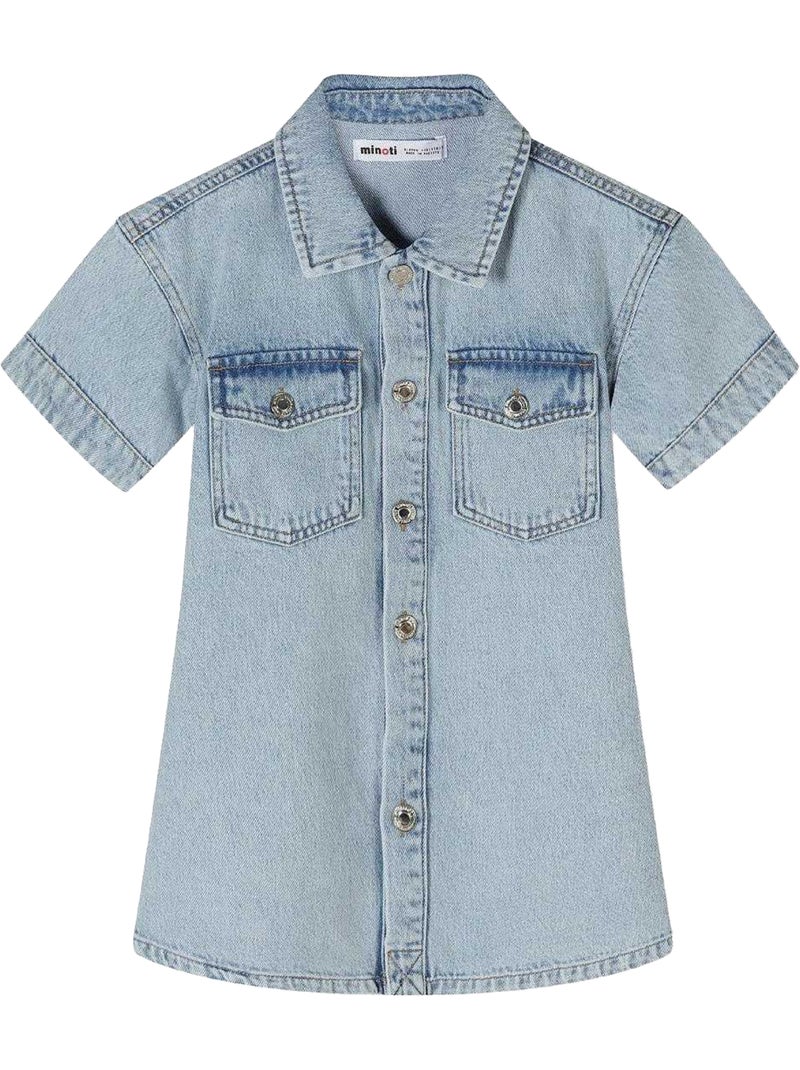Robe manches courtes - minoti Bleu clair - Kiabi