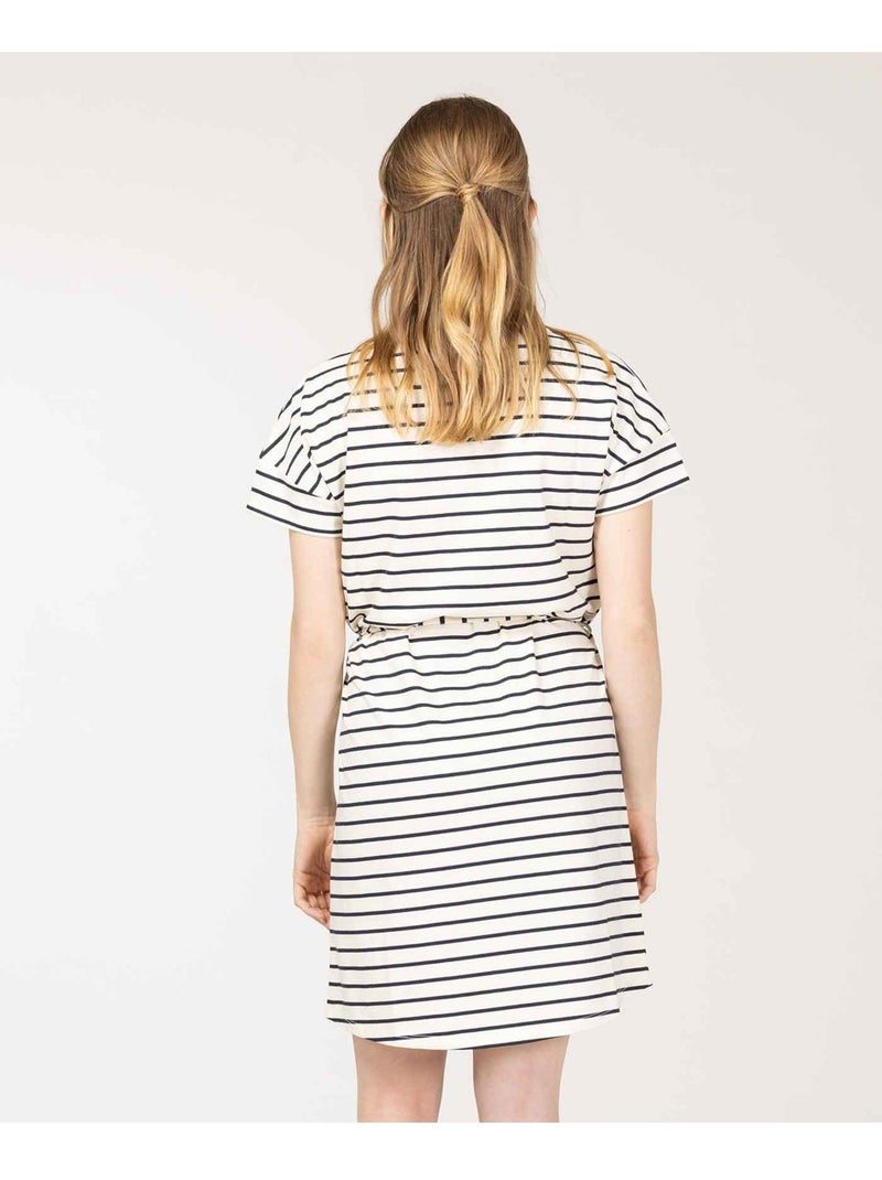 Robe manches courtes - Terre de Marins Blanc Bleu - Kiabi