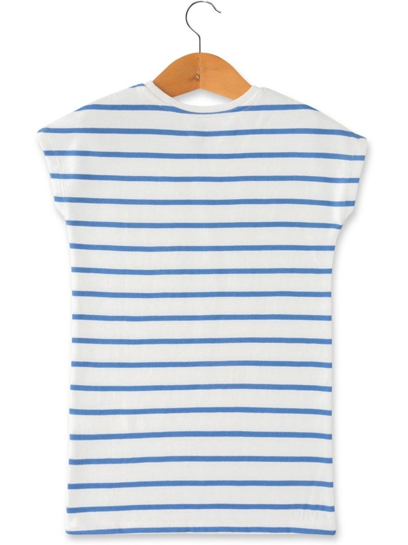 Robe manches courtes - terre de marins Blanc Bleu - Kiabi