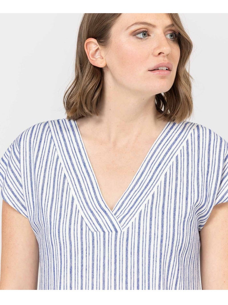 Robe manches courtes - terre de marins Bleu Beige - Kiabi