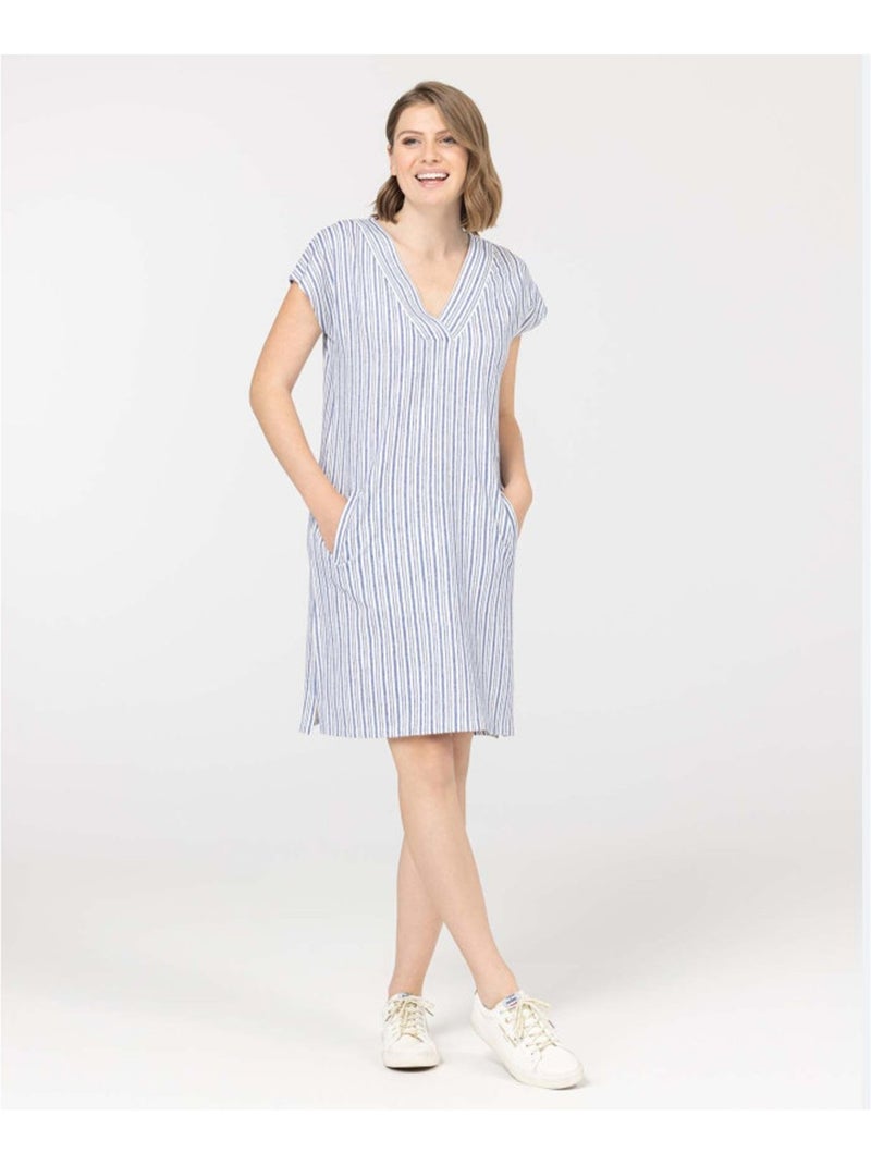 Robe manches courtes - terre de marins Bleu Beige - Kiabi