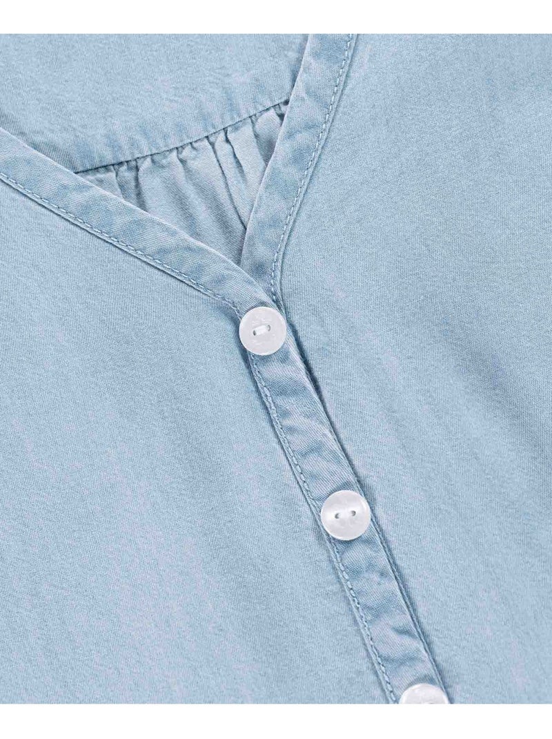 Robe manches courtes - terre de marins Bleu jean - Kiabi