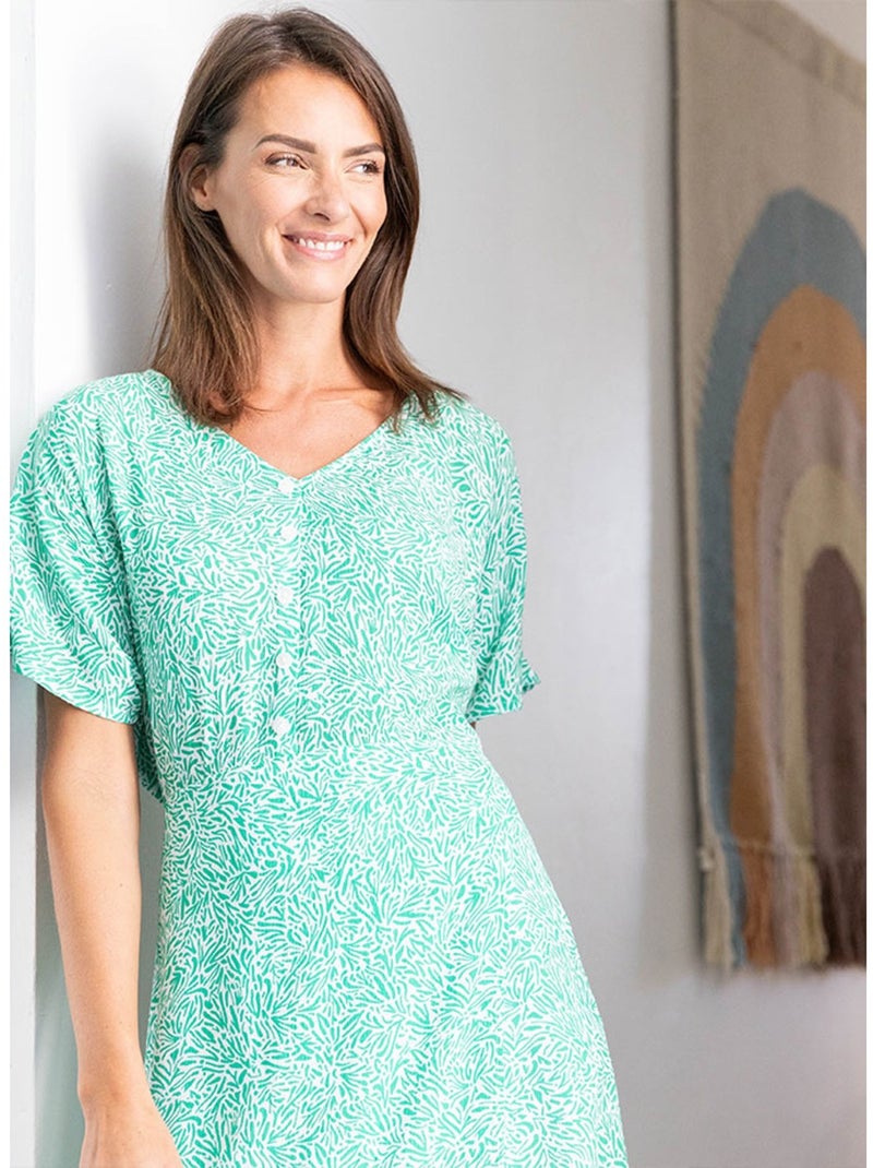Robe manches courtes - Terre de Marins Vert - Kiabi
